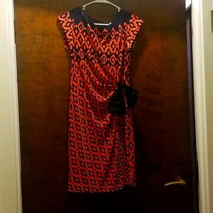 A Pea in the Pod Navy&Orange Maternity Dress - Sm